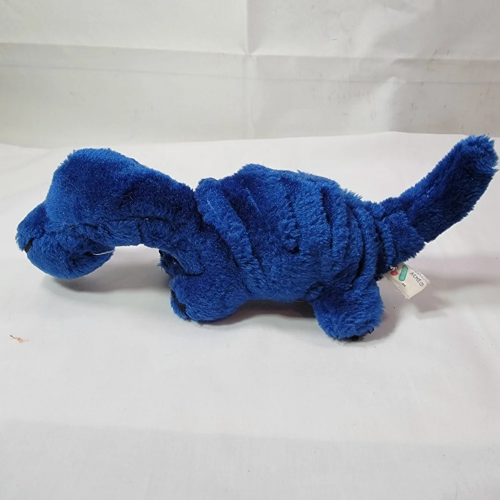 Vintage Blue Dinosaur Acme Plush Monster Stuffed Beast HTF Prehistoric Animal